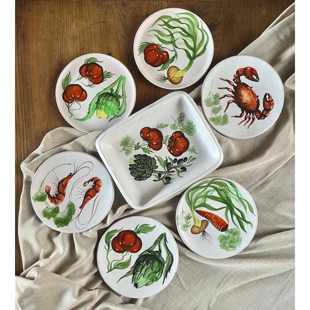 White Vintage Service from Vallauris, 1960, Set of 7 For Sale - Image 8 of 17