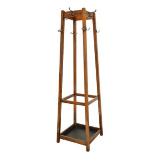 Antique English Arts and Crafts Hall Stand Coat Stand Rack, 1900 For Sale