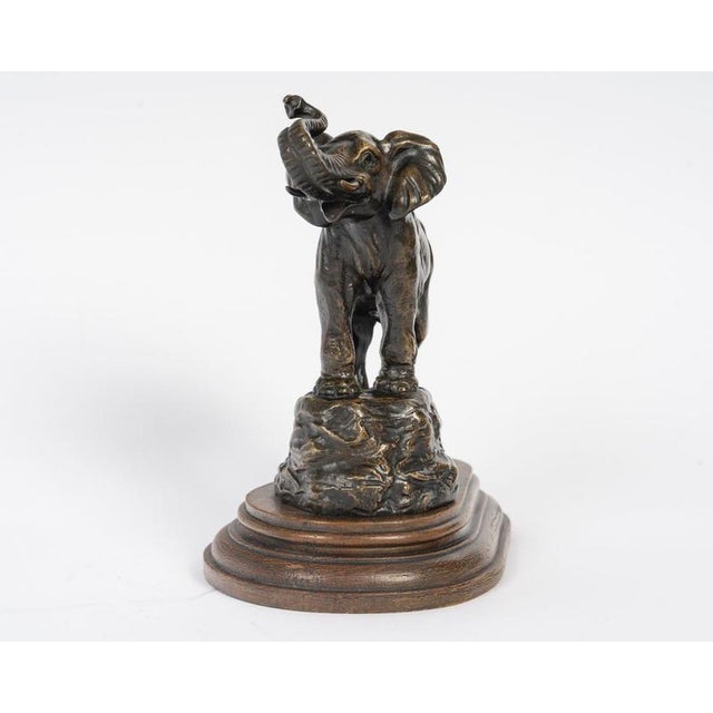 Bronze Sculpture of Elephant by E. Bernard. For Sale - Image 6 of 9