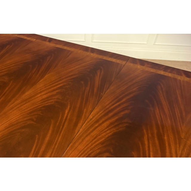 Brown Georgian Style Mahogany Dining/Banquet Table by Leighton Hall - Showroom Sample For Sale - Image 8 of 18
