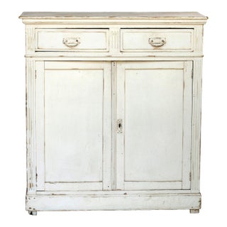 Antique American White Hutch For Sale