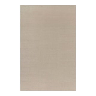 Rug & Kilim’s Oversized Contemporary Textural Solid Rug in Cream and White Tones - 11x17 For Sale