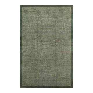 Large Antique Green Chinese Rug - 12'8" x 19'5" For Sale