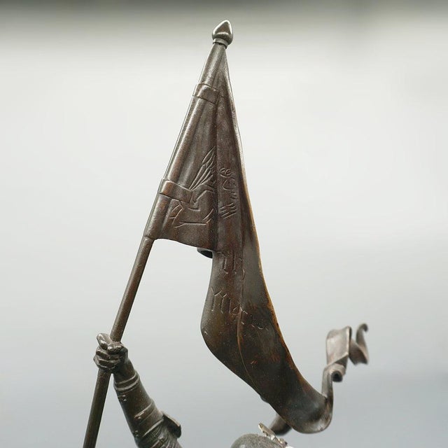 Bronze Jeanne Darc Sculpture by Emmanuel Fremiet For Sale - Image 13 of 17
