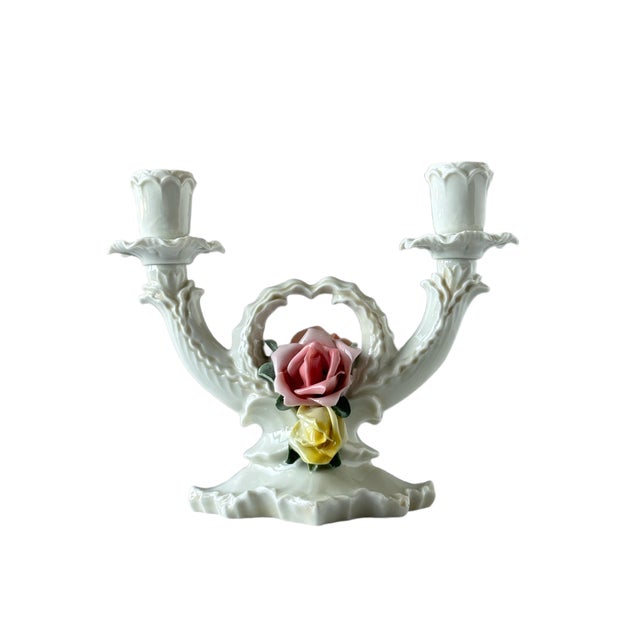 Ivory Porcelain Candleholder by Karl Ens, 1920s For Sale - Image 8 of 8