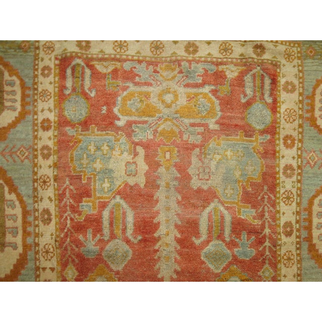 Industrial Early 20th Century Antique Zabihi Collection Turkish Oushak Rug For Sale - Image 3 of 5