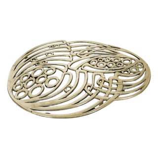 Brass Trivet with Art Nouveau Decoration, France, 1920s For Sale