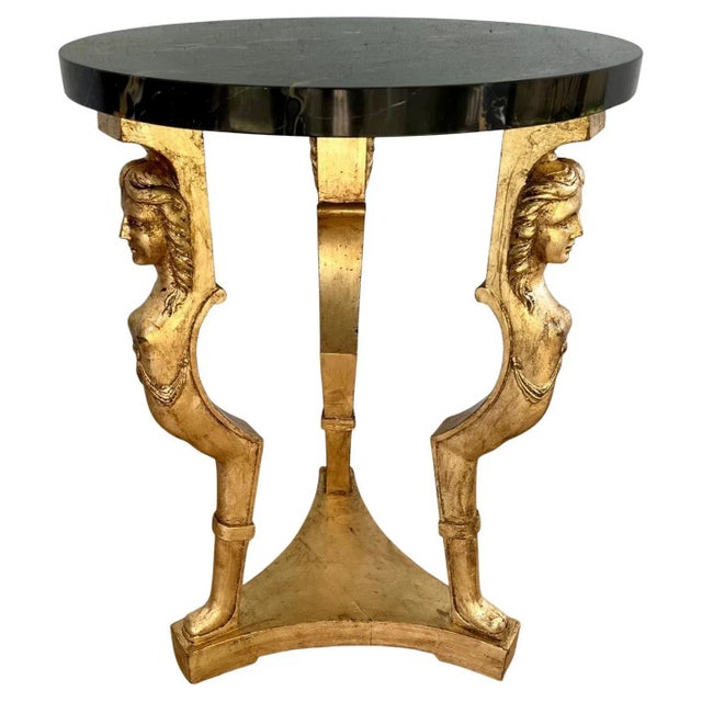 Late 19th Century French 19th Century Grand Tour Neoclassical Giltwood Gueridon. For Sale - Image 5 of 11