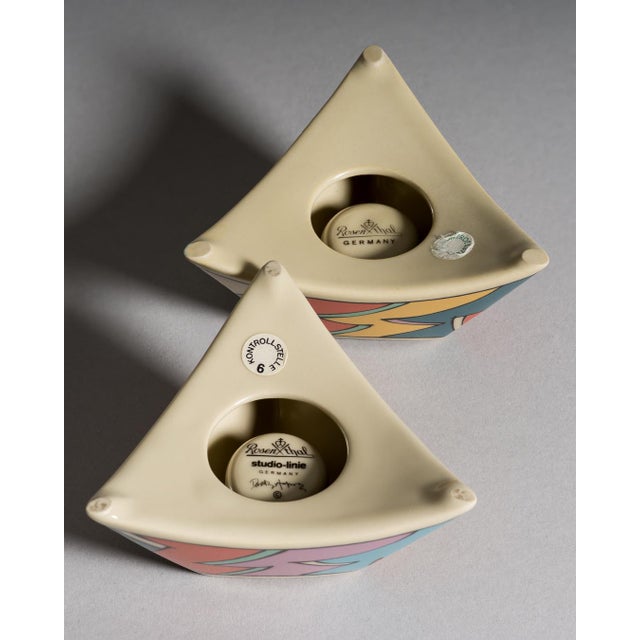 Flash Porcelain Vase and Candleholder Set by Dorothy Hafner for Rosenthal, 1980s, Set of 4 For Sale - Image 13 of 14