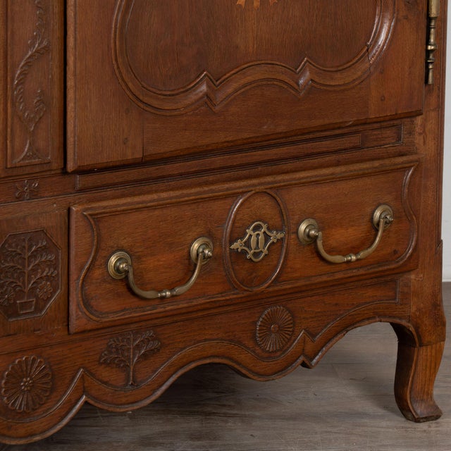 19th Century Tall French Armoire With Inlaid Details For Sale - Image 12 of 13