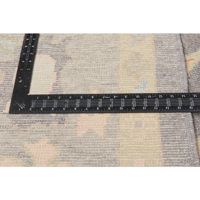 Textile Contemporary Turkish Oushak Rug, 09'02 X 11'10 For Sale - Image 7 of 10