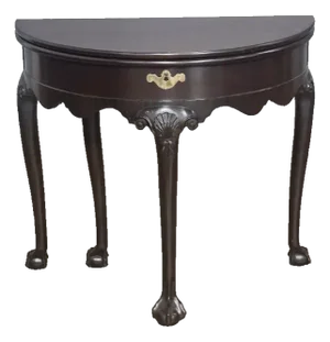 Late 20th Century Kittinger Williamsburg Mahogany Hall Table Game Table Cw 156 Claw & Ball