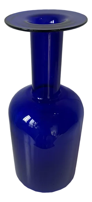 Danish Modern Blue Vase by Otto Brauer for Holmegaard
