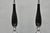 Vintage Mid Century Modern Black Glazed Ceramic & Chrome Table Lamps - A Pair For Sale In Philadelphia - Image 6 of 12