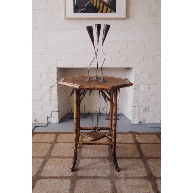 19th Century 19th Century Aesthetic Movement Bamboo Side Table With Octagonal Top For Sale - Image 5 of 15