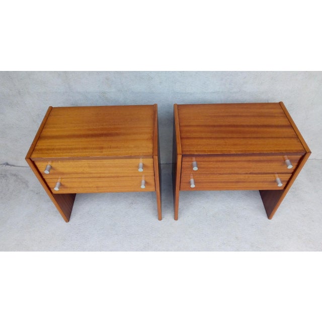 Bedside Tables by Jindřich Halabala for Up Závody, 1970s, Set of 2 For Sale - Image 4 of 14