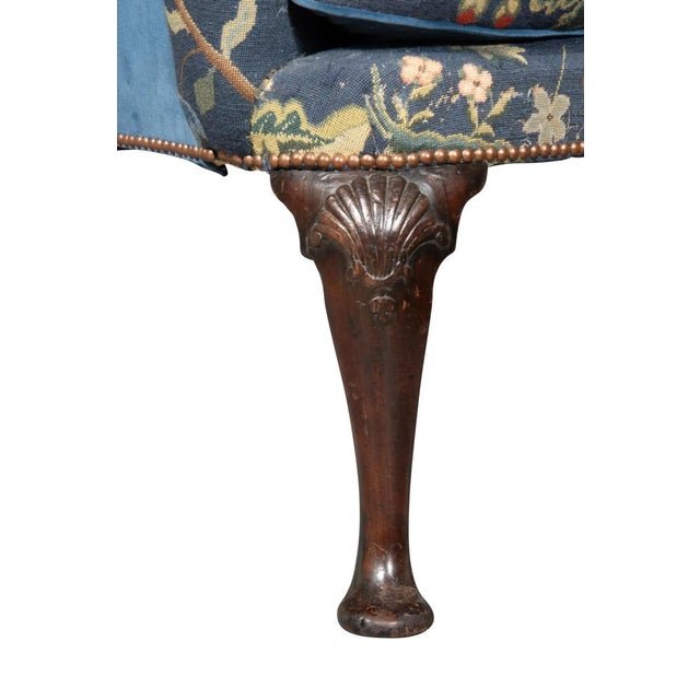 Mid 18th Century George II Mahogany Wing Chair For Sale - Image 5 of 9