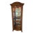 1990s Ethan Allen Country French Curio Cabinet Glass Display Case China Hutch Lighted For Sale