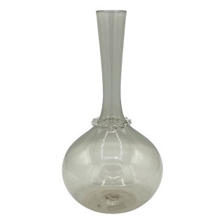 Acid Glass Bottle Vase by Vittorio Zecchin for Venini, 1940s For Sale