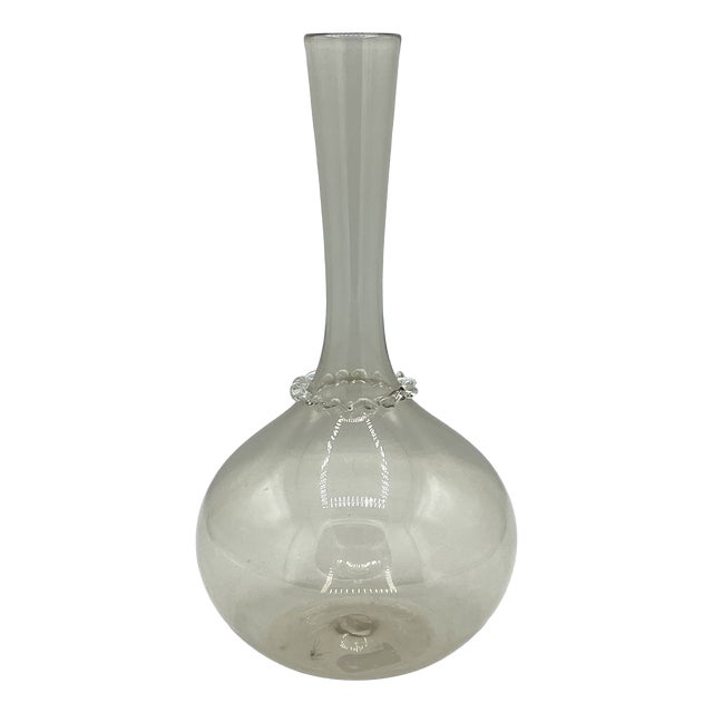 Acid Glass Bottle Vase by Vittorio Zecchin for Venini, 1940s For Sale