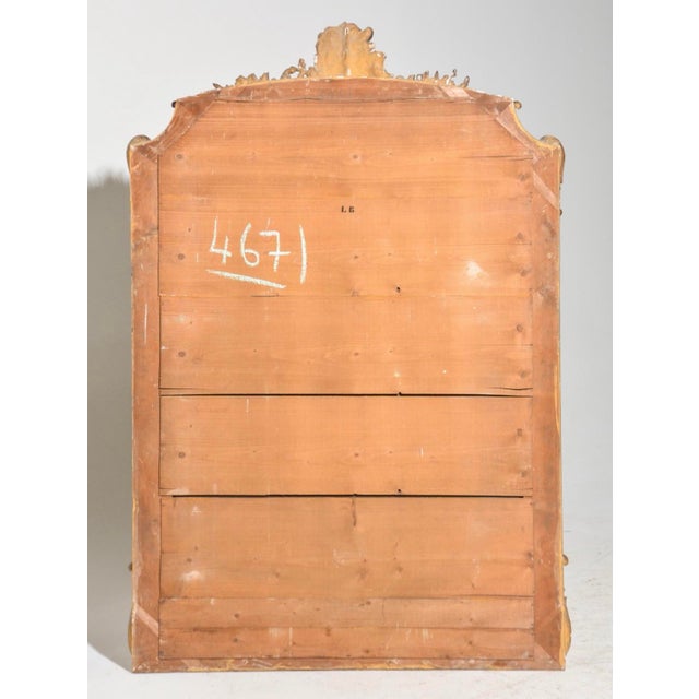 19th Century 19th Century Louis XV Style Gold Gilt Framed Mirror For Sale - Image 5 of 5
