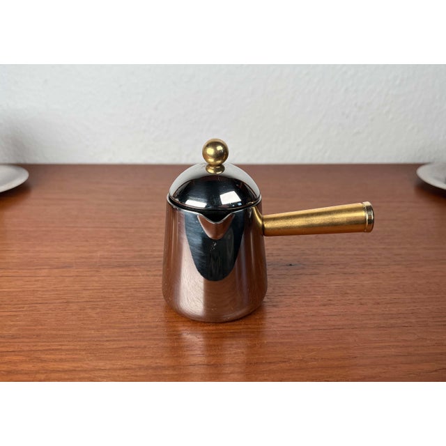 Italian Postmodern Lavazza Oro Series Espresso Cups and Saucers from Balzano, 1980s, Set of 7 For Sale - Image 10 of 18