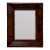 Vintage Rectangular Dark Tiger Wood Wall Mirror For Sale