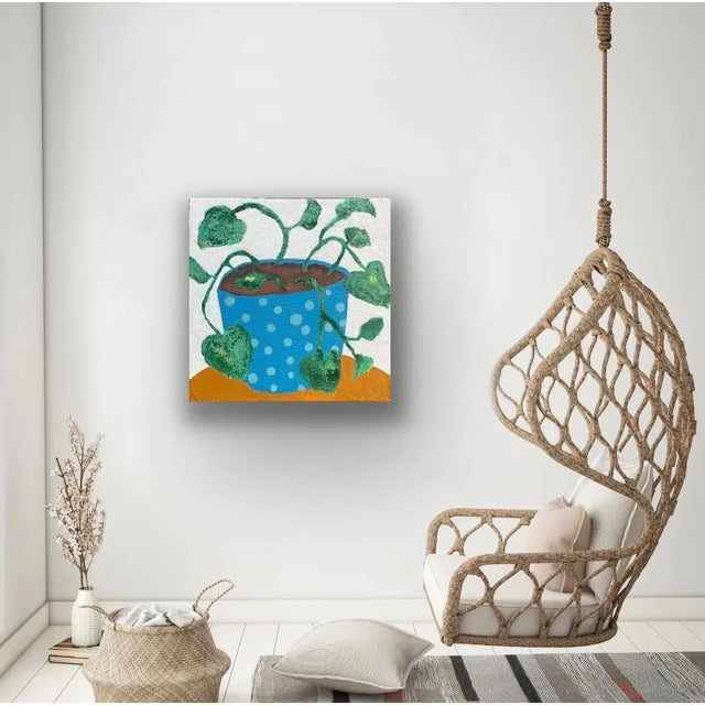 Pothos in Polka Dots, Original Painting by Tracy Allegro For Sale - Image 10 of 10