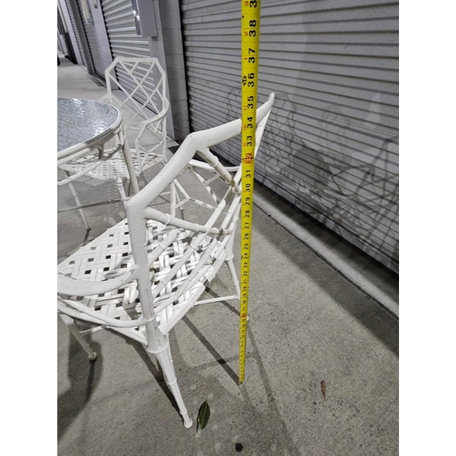 Vintage Brown Jordan Calcutta Dining ArmChairs & Table Mid Century Patio, Attributed For Sale - Image 9 of 11