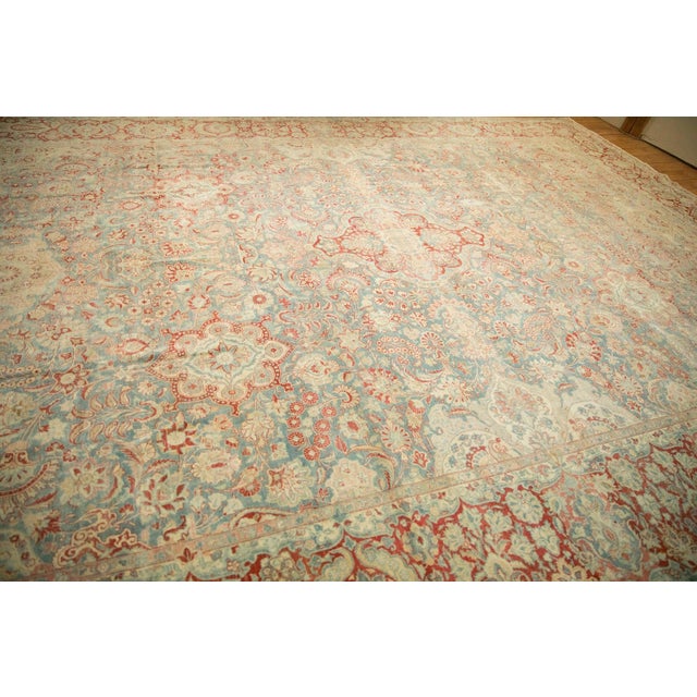 Textile Vintage Distressed Kashan Carpet - 11'10" x 15'10" For Sale - Image 7 of 13