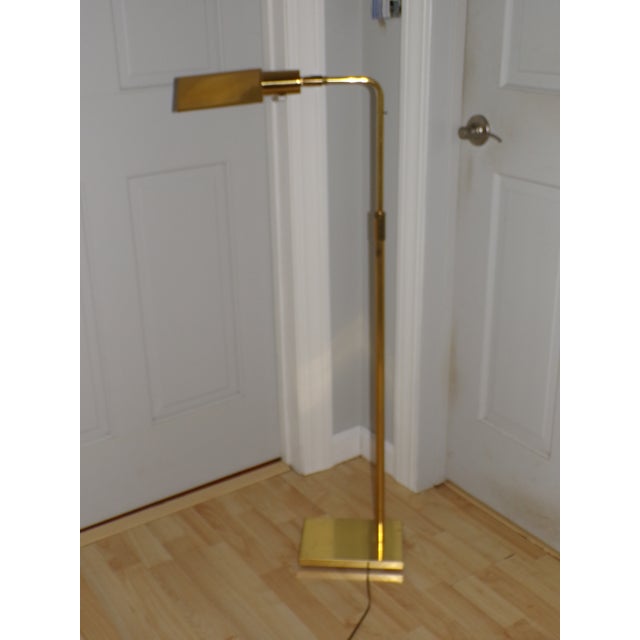 Vintage Mid Century Modern Koch & Lowy Directional Brass Articulating Floor Lamp For Sale - Image 13 of 16