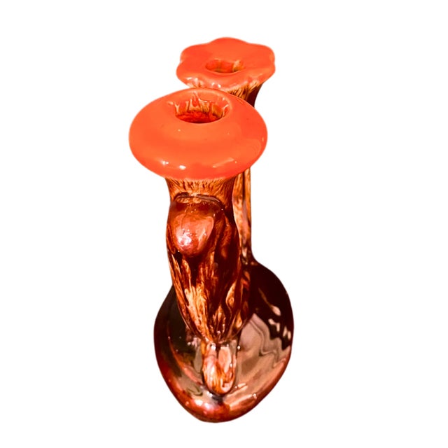 Vallauris Ceramic Majolica Candle Holder, Circa 1950 For Sale - Image 4 of 8