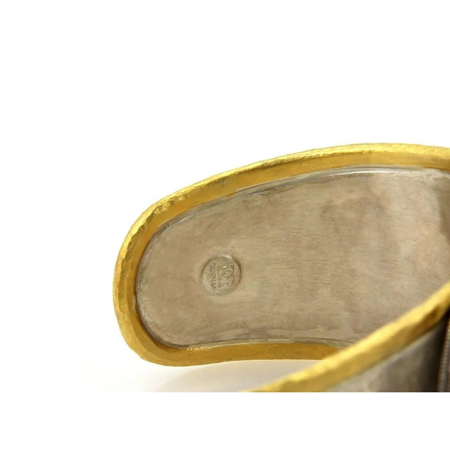 Metal Gurhan Cavalier 24k Gold & Sterling Cuff Bangle Bracelet For Sale - Image 7 of 8