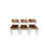 Vintage James Leonard Chairs are a rare set of three small stacking dining chairs designed in the mid-century era, perfect...