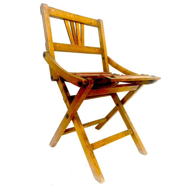 c1940's Brevetti Reguitti attributed Folding Maple wood Children's or Doll Chair. Great condition, condition is normal...