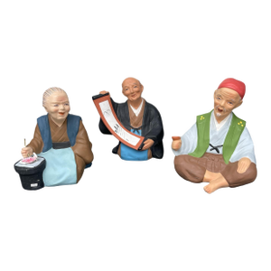 1950s Hakata Urasaki Clay Japanese Collection-Set of 3