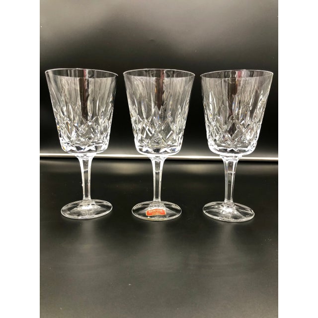 Hollywood Regency 1980s Gorham Crystal "King Edward" Water Goblets- Set of 6 For Sale - Image 3 of 6