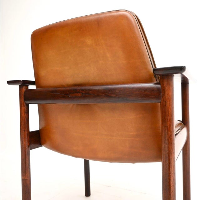 Vintage Leather Armchair by Sven Ivar Dysthe for Dokka, 1960s For Sale - Image 9 of 11