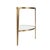 Contemporary Matthew Izzo Home Lisa Antique Brass and Glass Demi-Lune Two Tier Console Table For Sale - Image 3 of 4