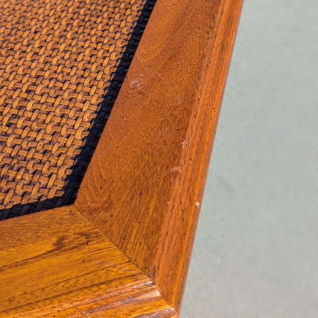 1970s Mersman Mid-Century Hexagonal Wood Side Table For Sale - Image 16 of 16