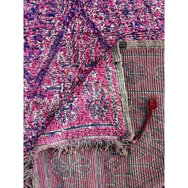 1970s Vintage Moroccan Boujad Wool Rug - Handwoven Berber Carpet For Sale - Image 5 of 8