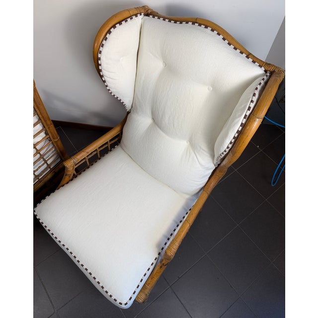 Vintage Bamboo Armchairs, 1990, Set of 2 For Sale - Image 6 of 15