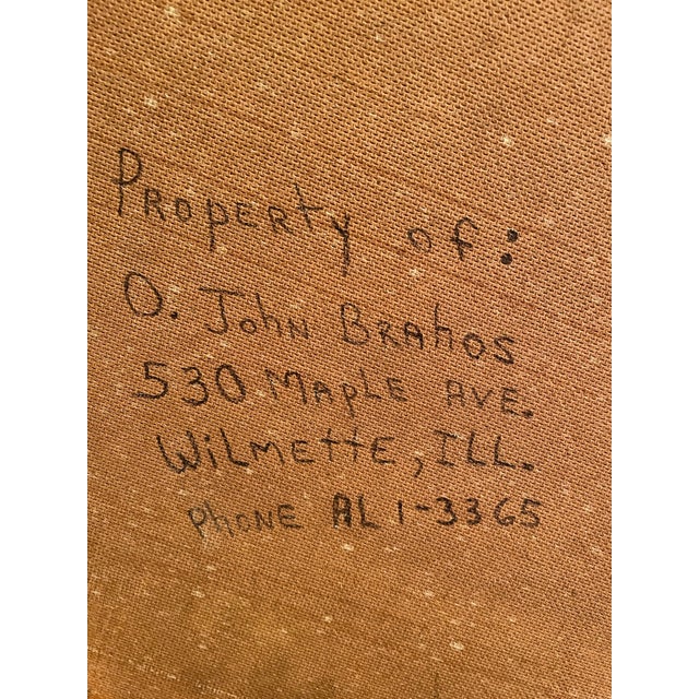 1960s Modernist Figurative Painting “Prometheus” by Solomon – Bronze Tonal Study For Sale - Image 11 of 11