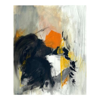 Contemporary Abstract Acrylic, Oil Bar and Graphite on Canvas Painting "Time Travel" by Adrienn Krahl For Sale