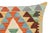 Textile Shabby Chic Hand-Woven Turkish Kilim Throw Pillow For Sale - Image 7 of 8