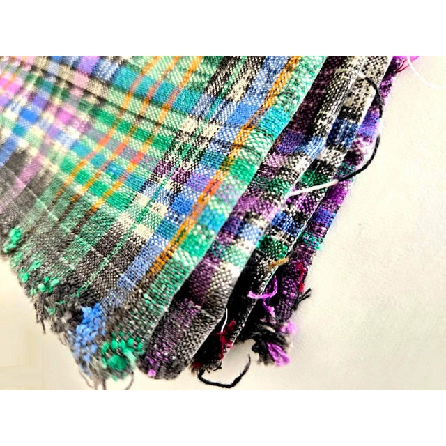 Green Vintage Guatemalan Jaspe Ikat Cotton Textile, 4" Yards Long For Sale - Image 8 of 11