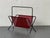 Metal Mid-Century Modern Black and Red Magazine Rack from Pilastro, 1950s For Sale - Image 7 of 7