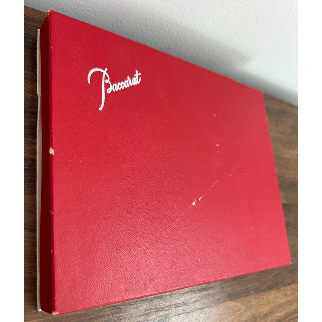 Vintage Mid-Century Modern Baccarat Cut Crystal 12 Knife Rests with Original Box For Sale - Image 9 of 18
