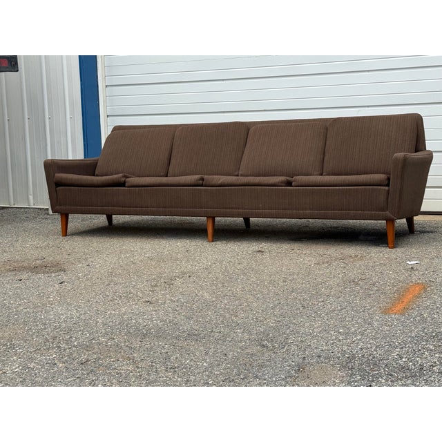 Mid-Century Danish Modern Four Seat Sofa by Folke Ohlsson for Dux For Sale In Philadelphia - Image 6 of 12
