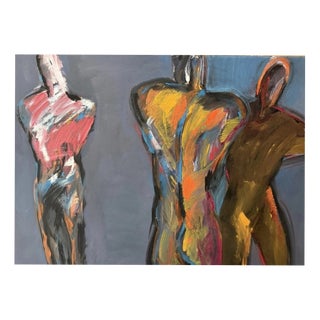 After Francis Bacon, Figurative Composition, Mixed Media For Sale